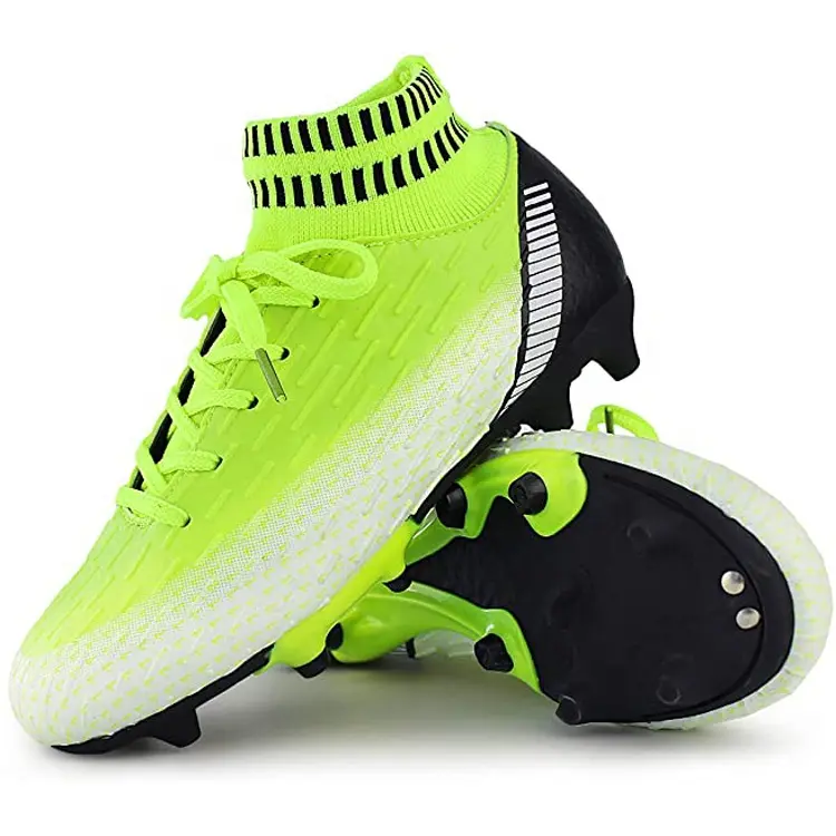 Outdoor Athletic Firm Ground Sock Ankle Care Performance Soccer Cleats Football Shoes