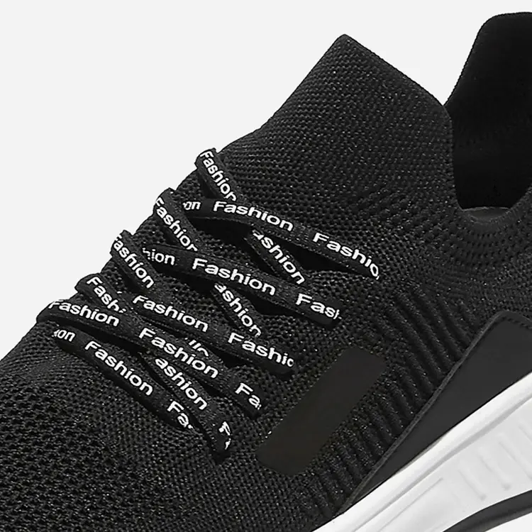 Jian Er Black Rubber Custom Logo Designer OEM Cheap Wholesale Fashion Shoes Men Casual Shoes